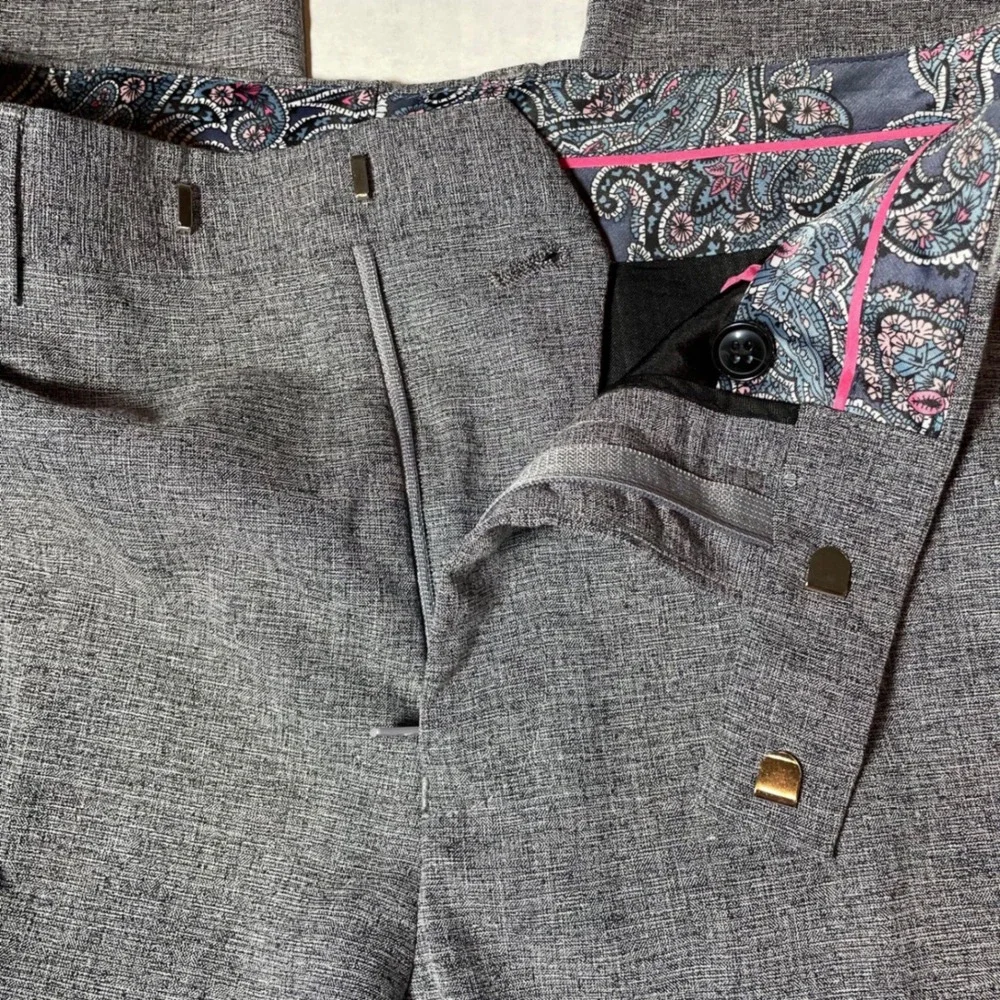 Harry Brown London Mens Grey Textured Dress Trousers Slim Fit 30R  British Style